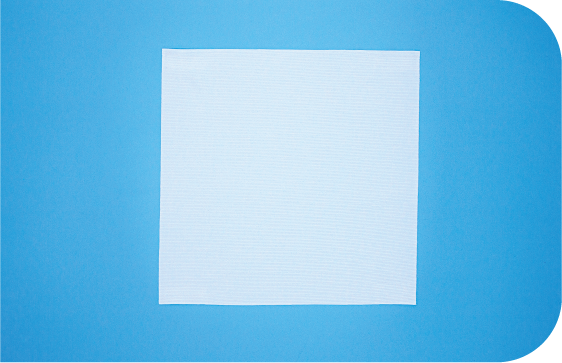 A flat 2-D view of Saturix knit polyester cleanroom wipes.